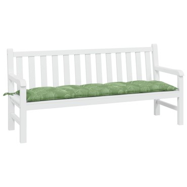 vidaXL Μαξιλάρι Πάγκου Κήπου Σχέδιο Φύλλων 180x50x7cm Ύφασμα Oxford