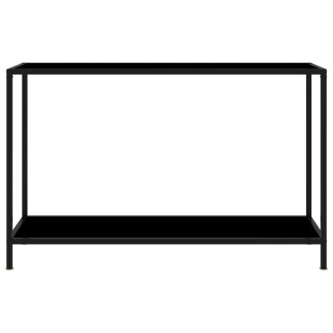 vidaXL Τραπέζι Κονσόλα Μαύρο 120x35x75cm από Ψημένο Γυαλί 1 τεμ.