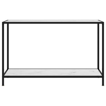 vidaXL Τραπέζι Κονσόλα Λευκό 120x35x75cm από Ψημένο Γυαλί 1 τεμ.