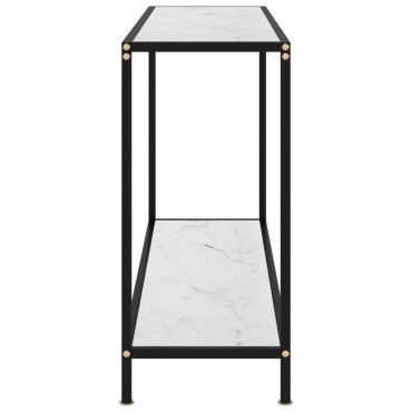 vidaXL Τραπέζι Κονσόλα Λευκό 120x35x75cm από Ψημένο Γυαλί 1 τεμ.