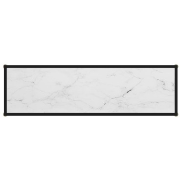 vidaXL Τραπέζι Κονσόλα Λευκό 120x35x75cm από Ψημένο Γυαλί 1 τεμ.