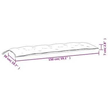 vidaXL Μαξιλάρι Πάγκου Κήπου Ροζ 150x50x7 εκ. Ύφασμα Oxford