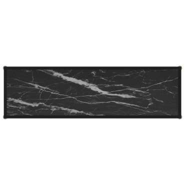 vidaXL Τραπέζι Κονσόλα Μαύρο 120x35x75cm από Ψημένο Γυαλί 1 τεμ.