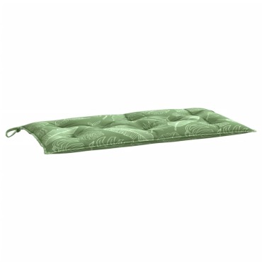 vidaXL Μαξιλάρι Πάγκου Κήπου Σχέδιο Φύλλων 100x50x7cm Ύφασμα Oxford