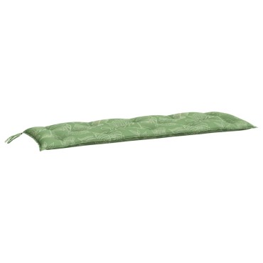 vidaXL Μαξιλάρι Πάγκου Κήπου Σχέδιο Φύλλων 150x50x7cm Ύφασμα Oxford