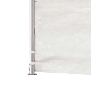 vidaXL Κιόσκι με Τέντα Λευκό 5,88 x 2,23 x 3,75 μ. από Πολυαιθυλένιο