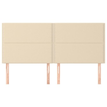 vidaXL Κεφαλάρια Κρεβατιού 4 τεμ. Κρεμ 80x5x78/88cm Υφασμάτινο