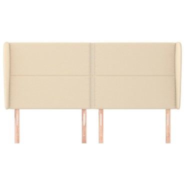 vidaXL Κεφαλάρι με Πτερύγια Κρεμ 163x23x118/128cm Υφασμάτινο 1 τεμ.