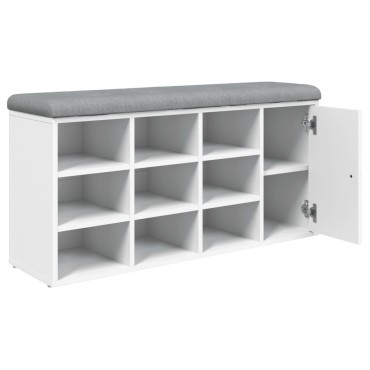 vidaXL Παπουτσοθήκη Λευκή 102x32x50cm από Επεξεργασμένο Ξύλο 1 τεμ.