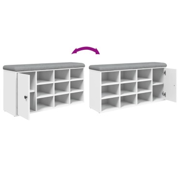 vidaXL Παπουτσοθήκη Λευκή 102x32x50cm από Επεξεργασμένο Ξύλο 1 τεμ.