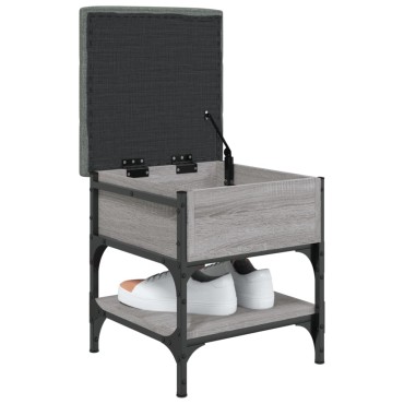 vidaXL Παπουτσοθήκη Γκρι Sonoma 42x42x45cm από Επεξεργασμένο Ξύλο 1 τεμ.