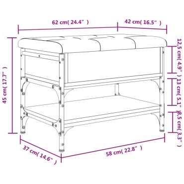 vidaXL Παπουτσοθήκη Μαύρη 62x42x45cm από Επεξεργασμένο Ξύλο 1 τεμ.