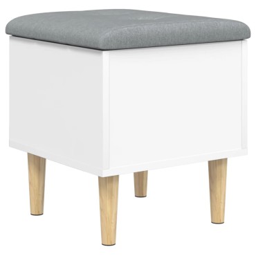 vidaXL Παγκάκι Αποθήκευσης Λευκό 42x42x46cm από Επεξεργ. Ξύλο 1 τεμ.