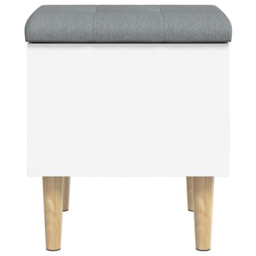 vidaXL Παγκάκι Αποθήκευσης Λευκό 42x42x46cm από Επεξεργ. Ξύλο 1 τεμ.