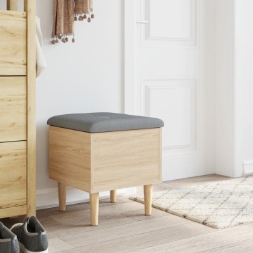 vidaXL Παγκάκι Αποθήκευσης Sonoma Δρυς 42x42x46cm Επεξεργ. Ξύλο 1 τεμ.