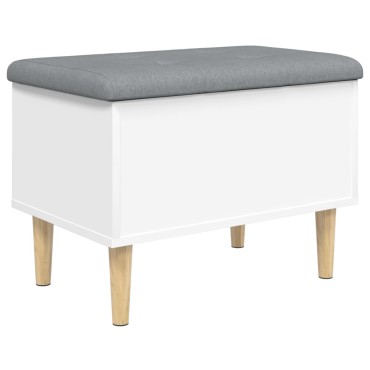vidaXL Παγκάκι Αποθήκευσης Λευκό 62x42x46cm από Επεξεργ. Ξύλο 1 τεμ.