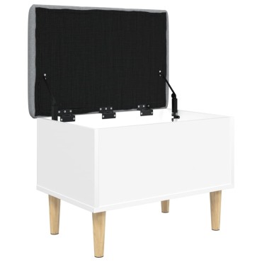 vidaXL Παγκάκι Αποθήκευσης Λευκό 62x42x46cm από Επεξεργ. Ξύλο 1 τεμ.