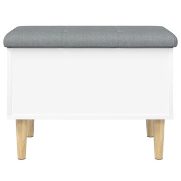 vidaXL Παγκάκι Αποθήκευσης Λευκό 62x42x46cm από Επεξεργ. Ξύλο 1 τεμ.