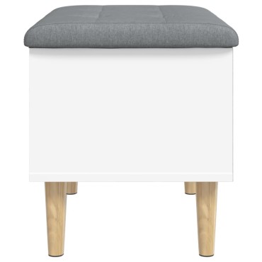 vidaXL Παγκάκι Αποθήκευσης Λευκό 62x42x46cm από Επεξεργ. Ξύλο 1 τεμ.