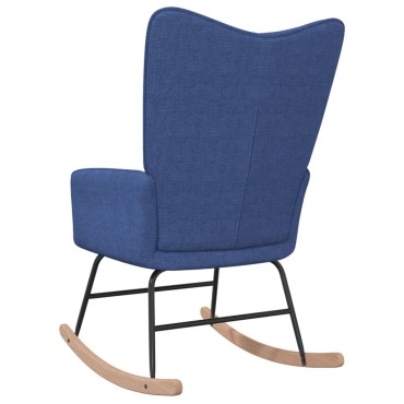 vidaXL Κουνιστή Πολυθρόνα Μπλε Υφασμάτινη 61x78x98cm 1 τεμ.
