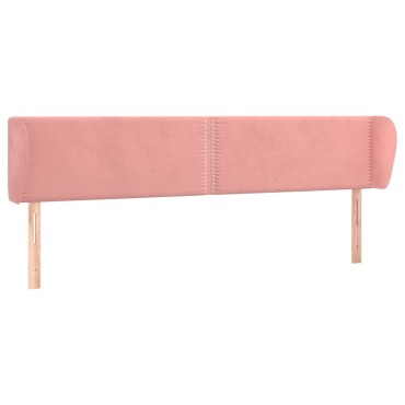 vidaXL Κεφαλάρι με Πτερύγια Ροζ 163x23x78/88cm Βελούδινο 1 τεμ.
