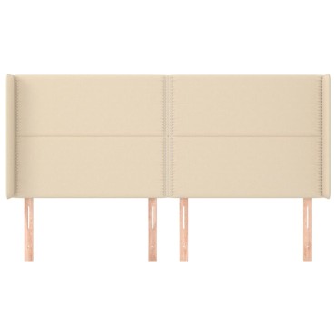 vidaXL Κεφαλάρι με Πτερύγια Κρεμ 163x16x118/128cm Υφασμάτινο 1 τεμ.