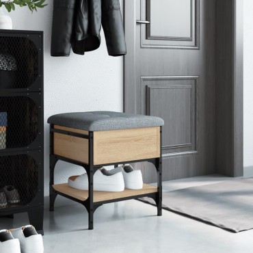 vidaXL Παπουτσοθήκη Sonoma Δρυς 42x42x45cm από Επεξεργασμένο Ξύλο 1 τεμ.