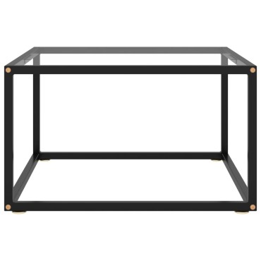 vidaXL Τραπεζάκι Σαλονιού Μαύρο 60x60x35cm με Ψημένο Γυαλί 1 τεμ.