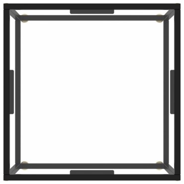 vidaXL Τραπεζάκι Σαλονιού Μαύρο 60x60x35cm με Ψημένο Γυαλί 1 τεμ.