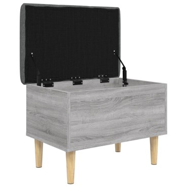 vidaXL Παγκάκι Αποθήκευσης Γκρι Sonoma 62x42x46cm Επεξεργασμένο Ξύλο 1 τεμ.