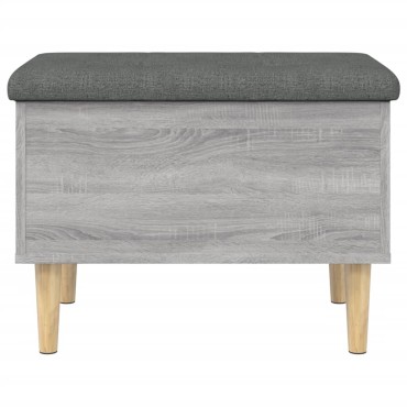 vidaXL Παγκάκι Αποθήκευσης Γκρι Sonoma 62x42x46cm Επεξεργασμένο Ξύλο 1 τεμ.