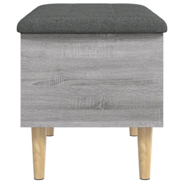 vidaXL Παγκάκι Αποθήκευσης Γκρι Sonoma 62x42x46cm Επεξεργασμένο Ξύλο 1 τεμ.