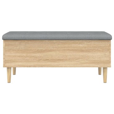 vidaXL Παγκάκι Αποθήκευσης Sonoma Δρυς 102x42x46cm Επεξ. Ξύλο 1 τεμ.