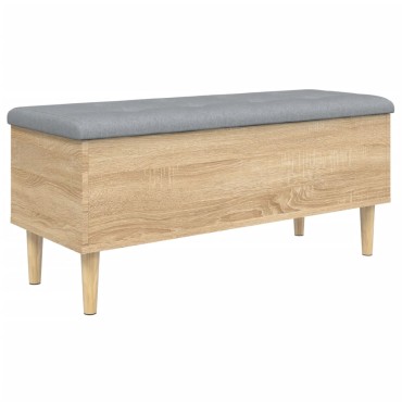 vidaXL Παγκάκι Αποθήκευσης Sonoma Δρυς 102x42x46cm Επεξ. Ξύλο 1 τεμ.