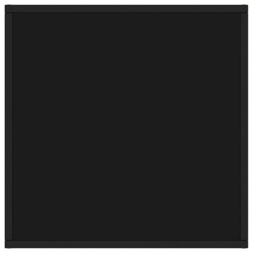 vidaXL Τραπεζάκι Σαλονιού Μαύρο 60x60x35cm με Μαύρο Γυαλί 1 τεμ.
