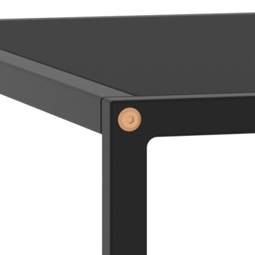 vidaXL Τραπεζάκι Σαλονιού Μαύρο 60x60x35cm με Μαύρο Γυαλί 1 τεμ.