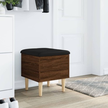 vidaXL Παγκάκι Αποθήκευσης Καφέ Δρυς 42x42x46cm Επεξεργ. Ξύλο 1 τεμ.