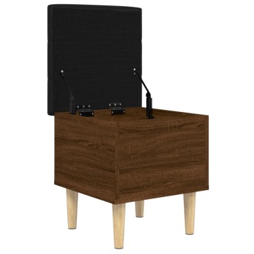 vidaXL Παγκάκι Αποθήκευσης Καφέ Δρυς 42x42x46cm Επεξεργ. Ξύλο 1 τεμ.