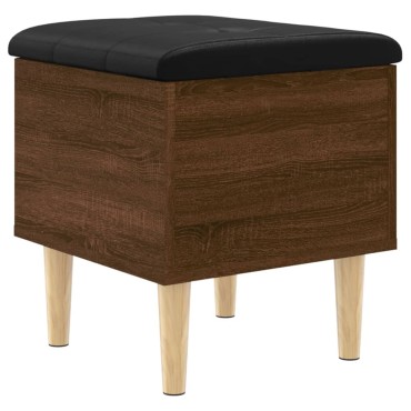 vidaXL Παγκάκι Αποθήκευσης Καφέ Δρυς 42x42x46cm Επεξεργ. Ξύλο 1 τεμ.