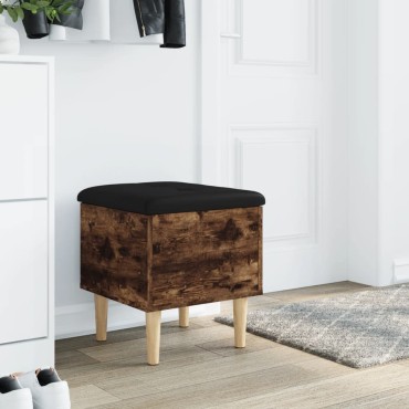 vidaXL Παγκάκι Αποθήκευσης Καπνιστή Δρυς 42x42x46cm Επεξεργ. Ξύλο 1 τεμ.