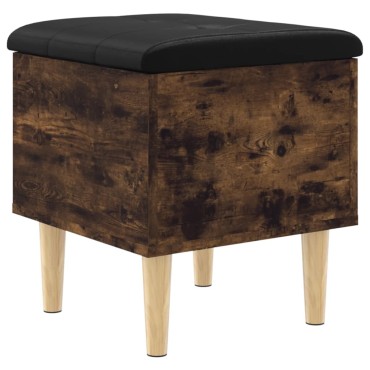 vidaXL Παγκάκι Αποθήκευσης Καπνιστή Δρυς 42x42x46cm Επεξεργ. Ξύλο 1 τεμ.