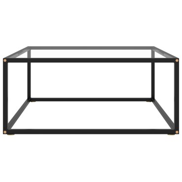 vidaXL Τραπεζάκι Σαλονιού Μαύρο 80x80x35cm με Ψημένο Γυαλί 1 τεμ.