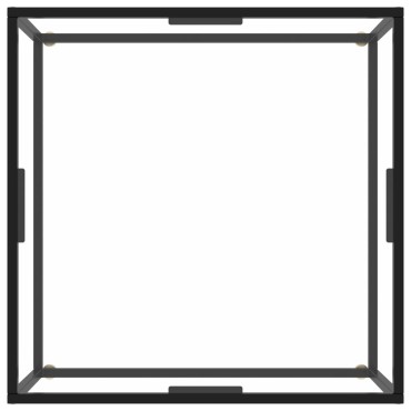vidaXL Τραπεζάκι Σαλονιού Μαύρο 80x80x35cm με Ψημένο Γυαλί 1 τεμ.