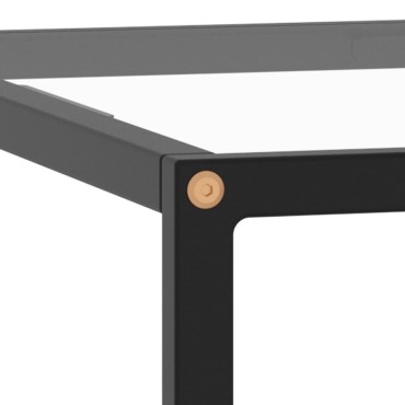 vidaXL Τραπεζάκι Σαλονιού Μαύρο 80x80x35cm με Ψημένο Γυαλί 1 τεμ.