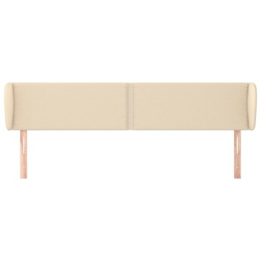 vidaXL Κεφαλάρι με Πτερύγια Κρεμ 163x23x78/88cm Υφασμάτινο 1 τεμ.