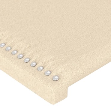 vidaXL Κεφαλάρι με Πτερύγια Κρεμ 163x23x78/88cm Υφασμάτινο 1 τεμ.