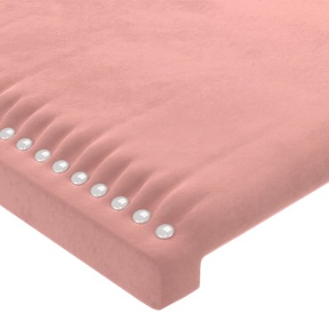 vidaXL Κεφαλάρι με Πτερύγια Ροζ 147x16x78/88cm Βελούδινο 1 τεμ.