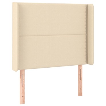 vidaXL Κεφαλάρι με Πτερύγια Κρεμ 83x16x118/128cm Υφασμάτινο 1 τεμ.