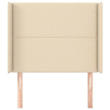 vidaXL Κεφαλάρι με Πτερύγια Κρεμ 83x16x118/128cm Υφασμάτινο 1 τεμ.