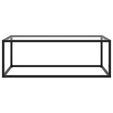 vidaXL Τραπεζάκι Σαλονιού Μαύρο 100x50x35cm με Ψημένο Γυαλί 1 τεμ.